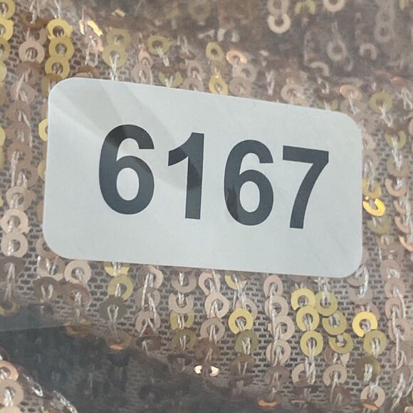 Rachel Zoe Jacket Womens 8 Harrison Sequin Belted Rose Gold Deep V Neck - Picture 11 of 11